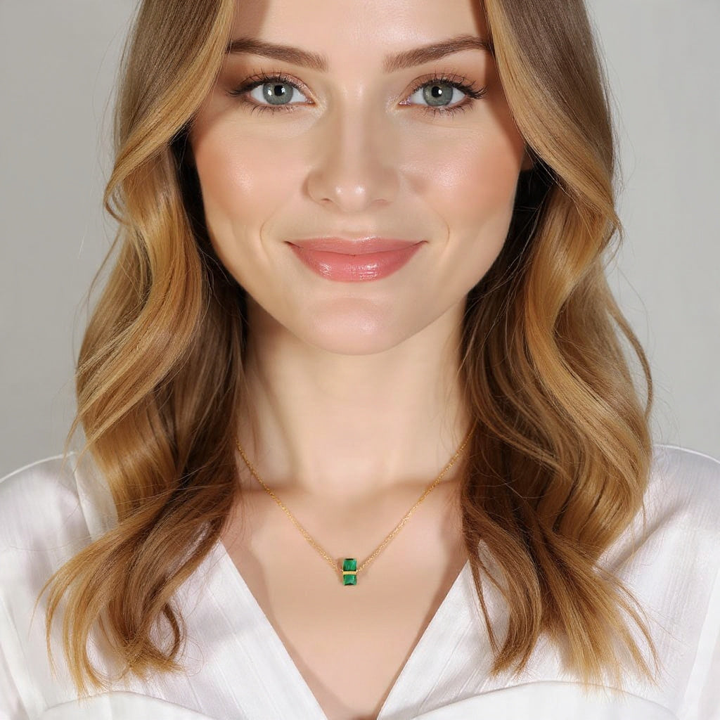 Birthstone Necklace Gold