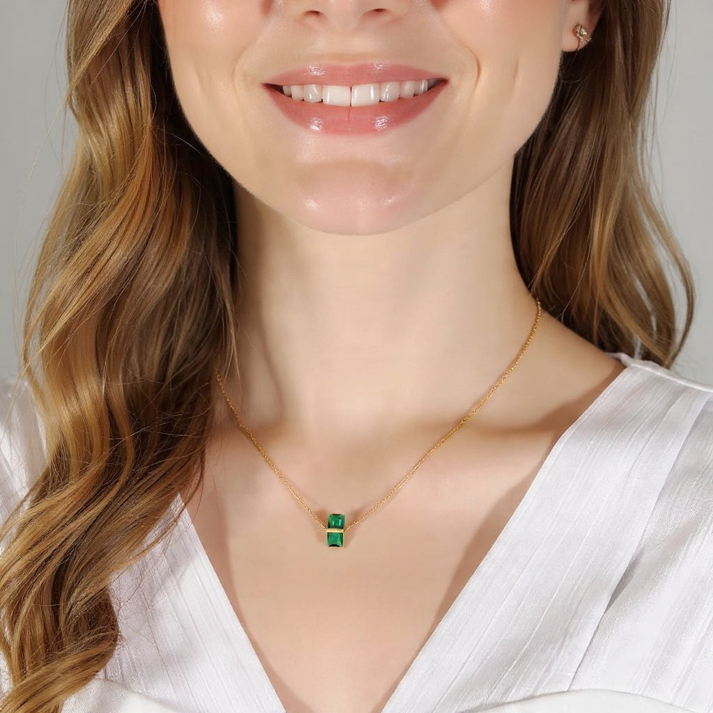 Birthstone Necklace Gold