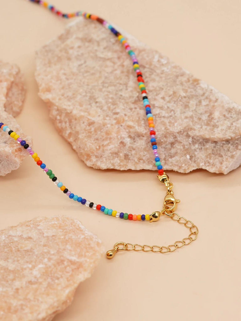 Colorful Heart Beaded Necklace