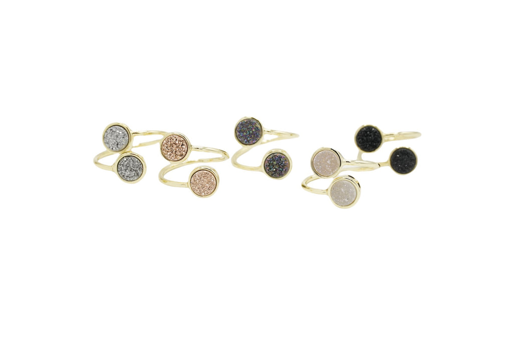 Druzy Double Ring