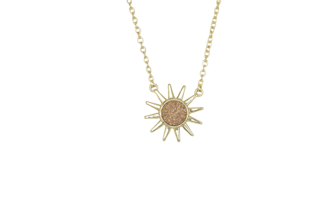 Druzy Sun Necklace