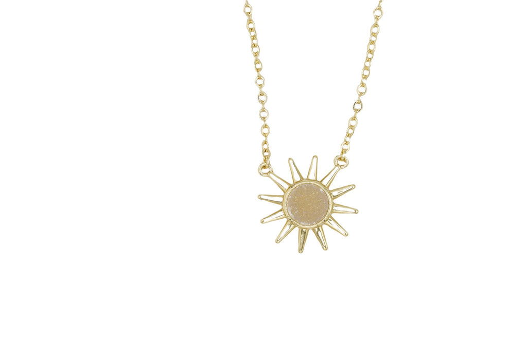 Druzy Sun Necklace