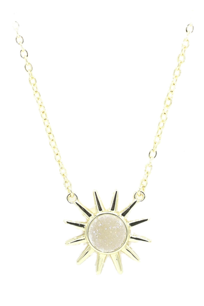Druzy Sun Necklace