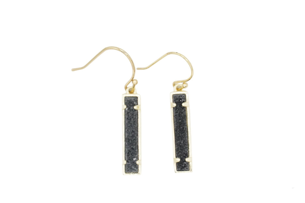 Druzy Bar Earring
