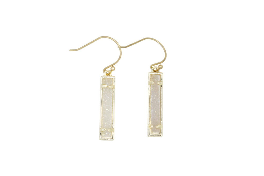 Druzy Bar Earring