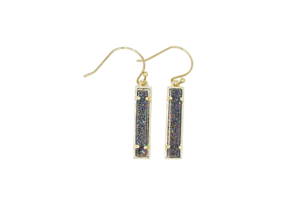 Druzy Bar Earring