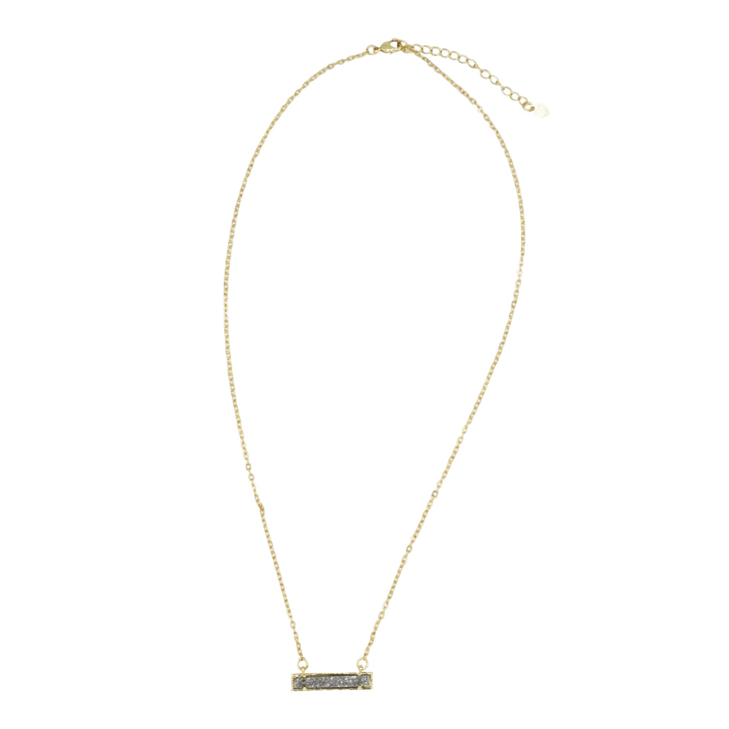 Druzy Bar Necklace