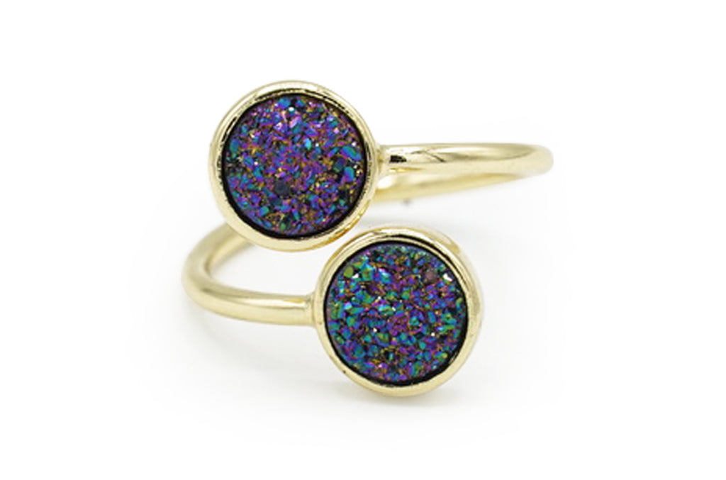 Druzy Double Ring