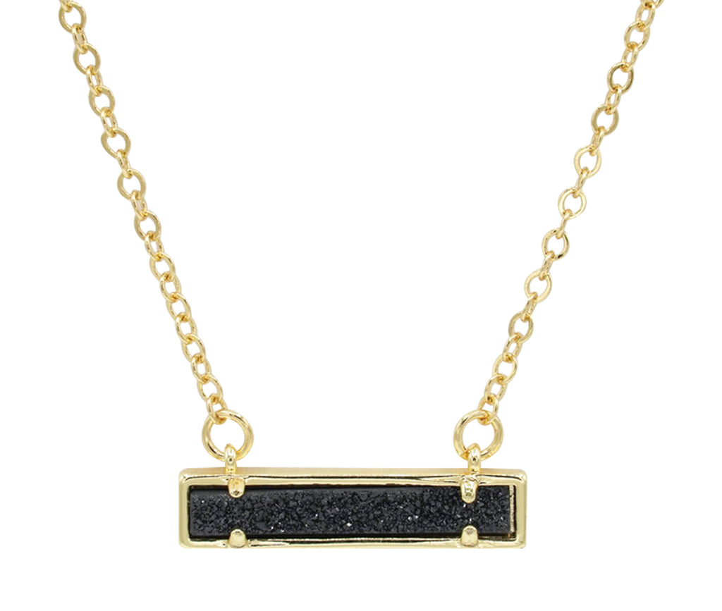 Druzy Bar Necklace