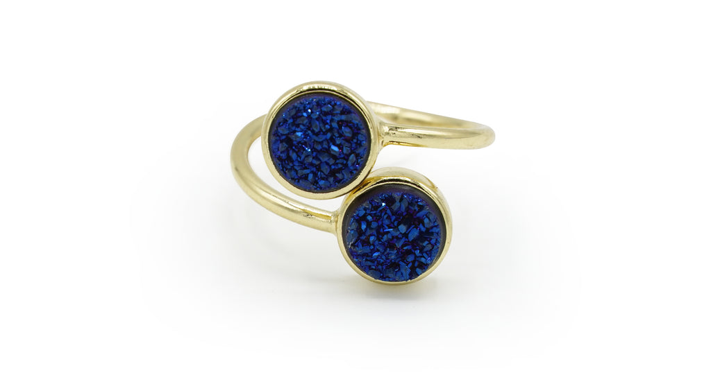 Druzy Double Ring