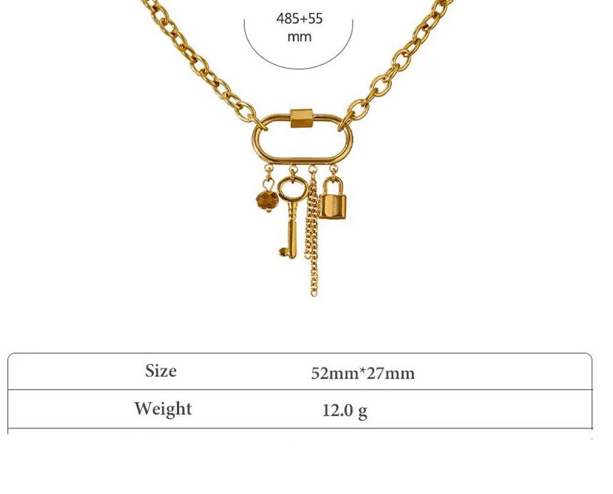 Lock and key necklace