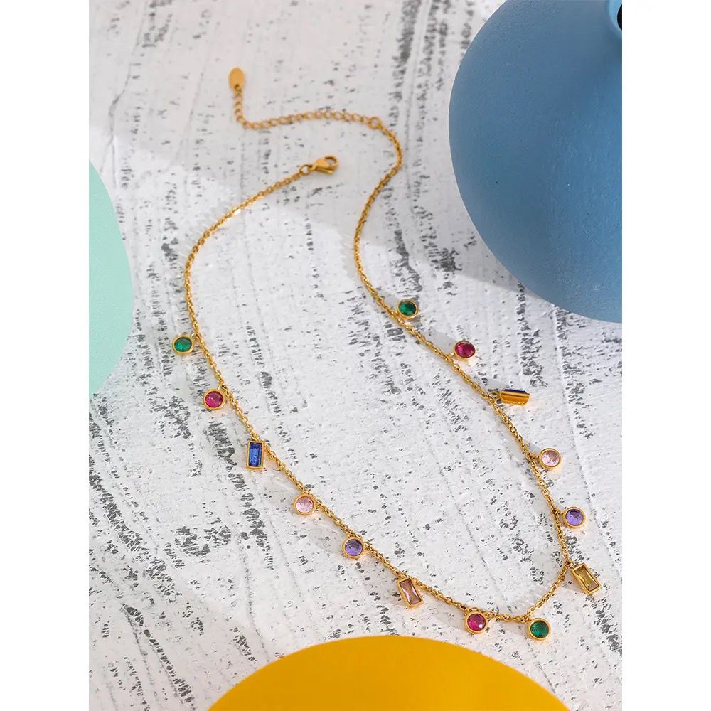 Multicolor Crystal Necklace