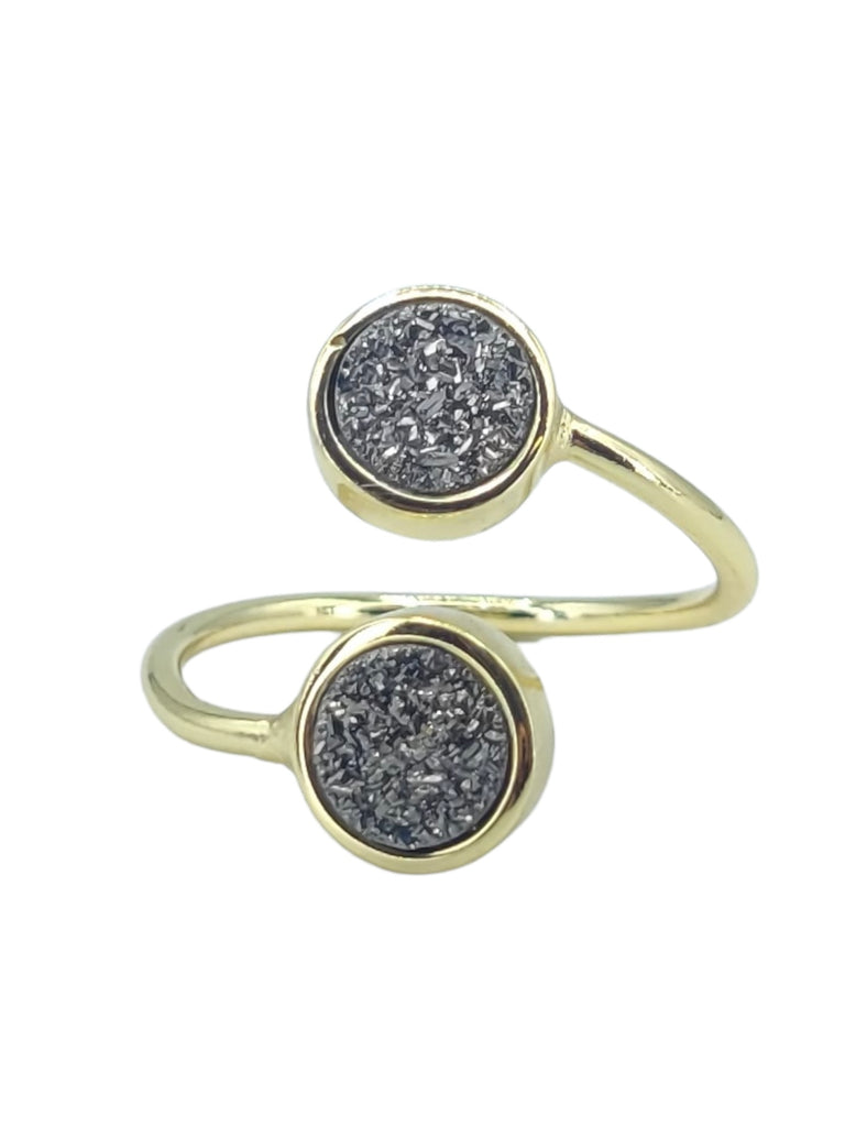 Druzy Double Ring