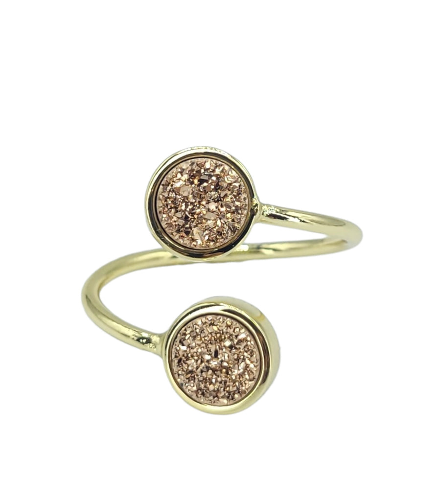 Druzy Double Ring