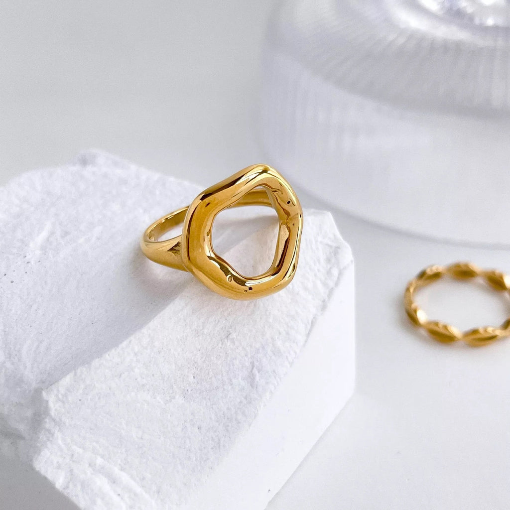 Flower Gold Ring (r)