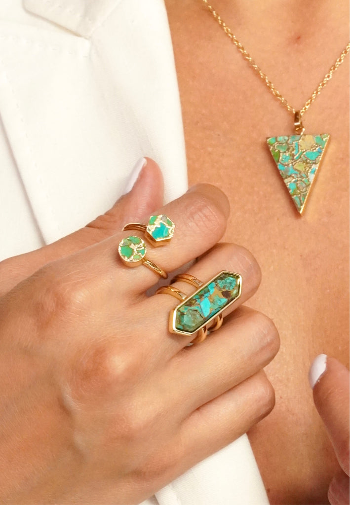 Turquoise Doble Ring