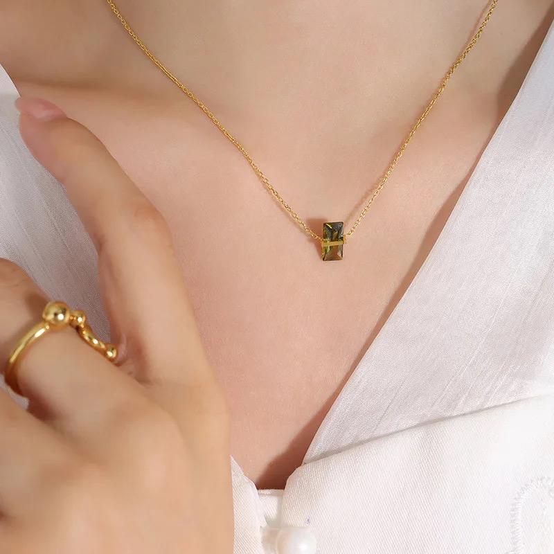 Birthstone Necklace Gold