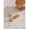 CZ Flower Stud Earrings