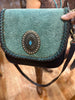 Blue leather bag