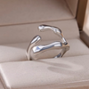 Triple hammered ring