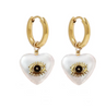 Nacar heart earring