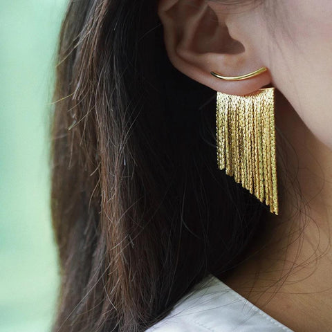 5 Way Druzy Earrings Gold