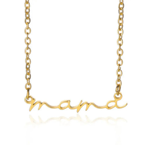 Lock Initial Necklace Gold