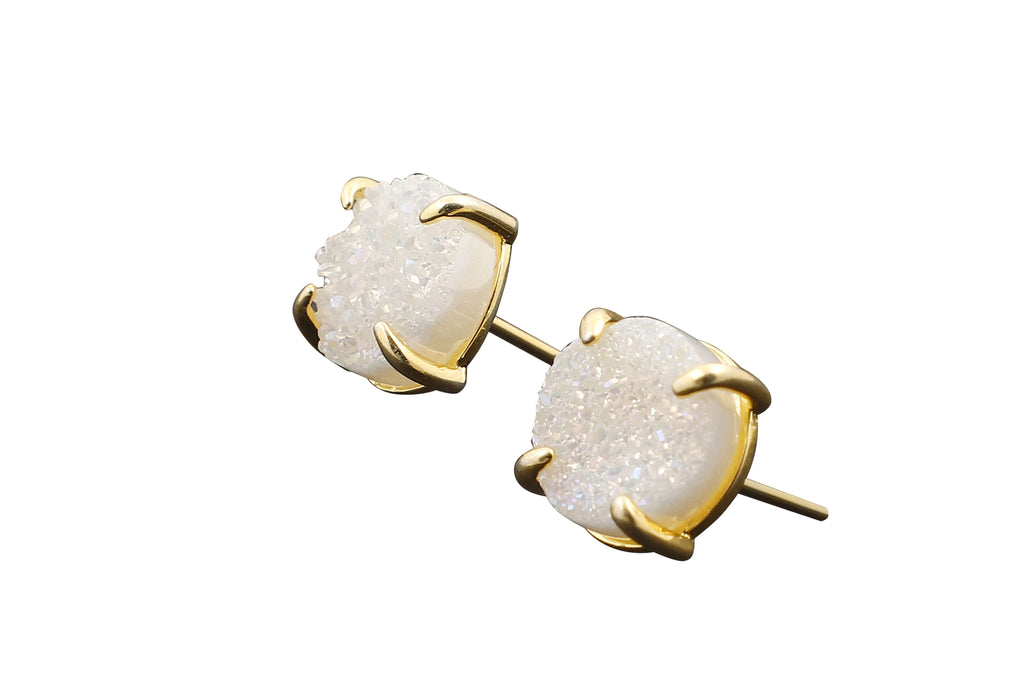 5 Way Druzy Earrings Gold - By MAQ