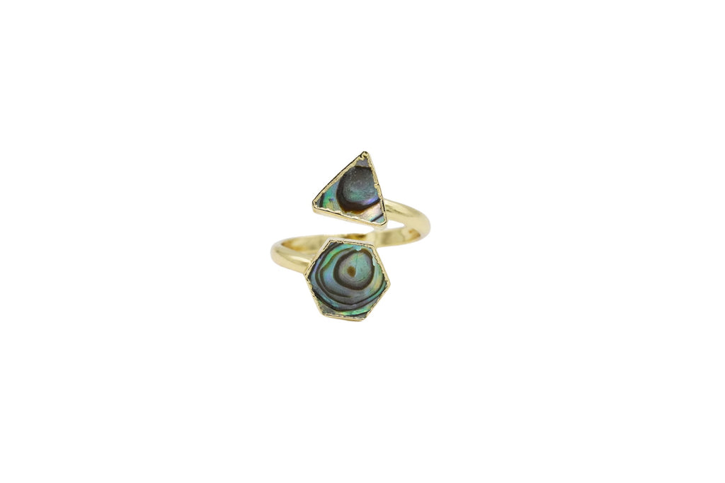 Abalone double Ring