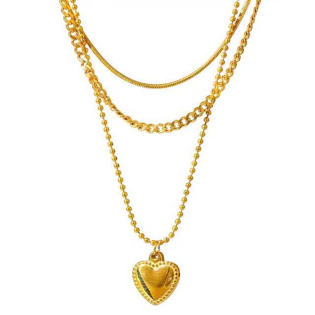 Triple necklace Heart