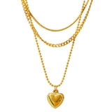 Triple necklace Heart
