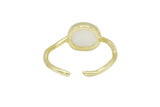 Oval Gemstone Ring  Gold