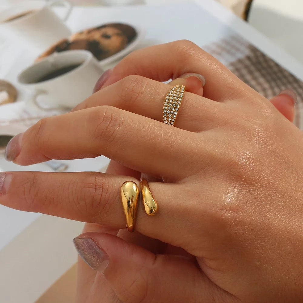 Double Adjustable Gold Ring