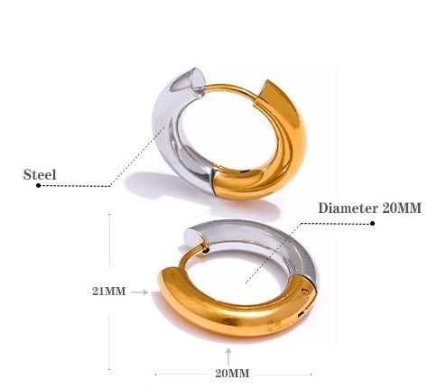 Gold and Silver Hoops